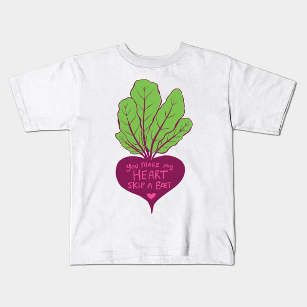 Heart Beet, Pink Kids T-Shirt by Jacqueline Hurd